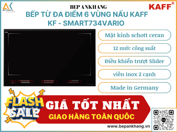 Bếp từ đa điểm 6 vùng nấu KAFF KF - SMART734VARIO